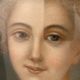Old painting, portrait of a young girl