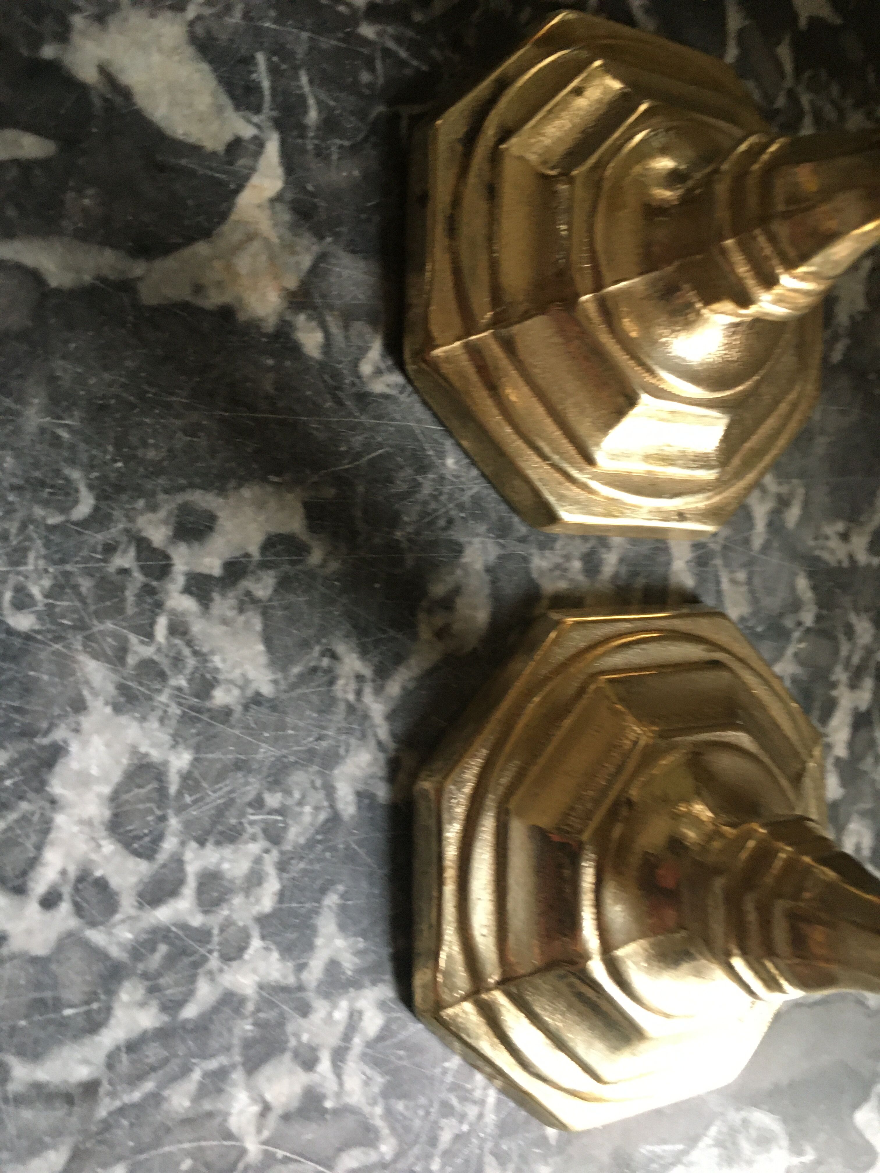 Golden brass candlesticks nijhof holland