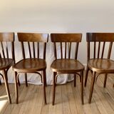 set of 6 bentwood bistro chairs from the 1950s
