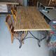 Table bois et fer forgé