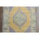 Vintage Turkish Oushak Handmade Wool Cotton Orange Area Rug 103x189