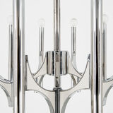 Orbit chandelier in metal and white from Sciolari 1970s