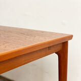 Danish mid century teak extendable dining table, denmark, 1960s