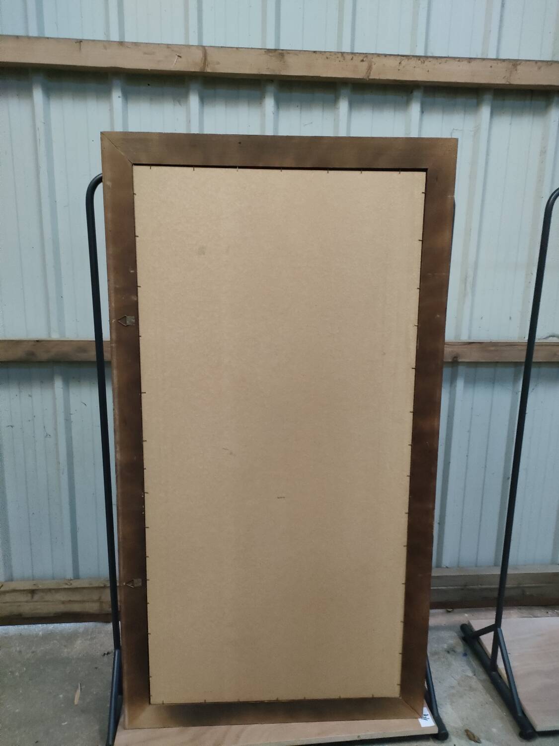 Large gold mirror with beveled glass