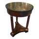 Empire circular pedestal table on 3 columns in mahogany with bronze marble top X
