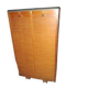 Double roll-top filing cabinet