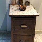Meuble / commode ancien 2 tiroirs restauré