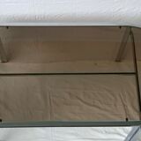 Glass and metal dining room table