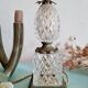 Pied de lampe verre ciselé ananas