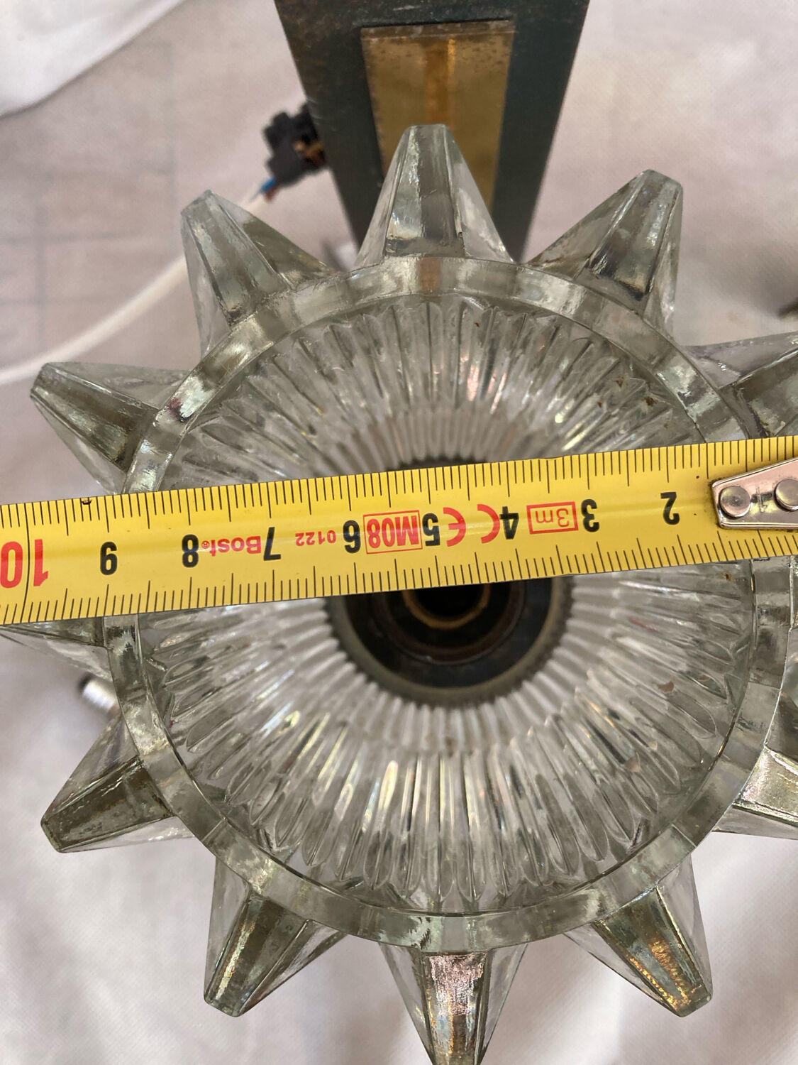 Pair of 1930s wall lights, Italian work, Murano glass and brass