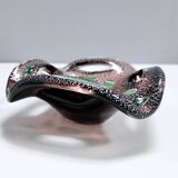 Brown Murano Glass Ashtray / Catchall by Fratelli Toso with Murrines