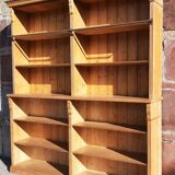 Pine bookcase (251 x 49 x height 288 cm)