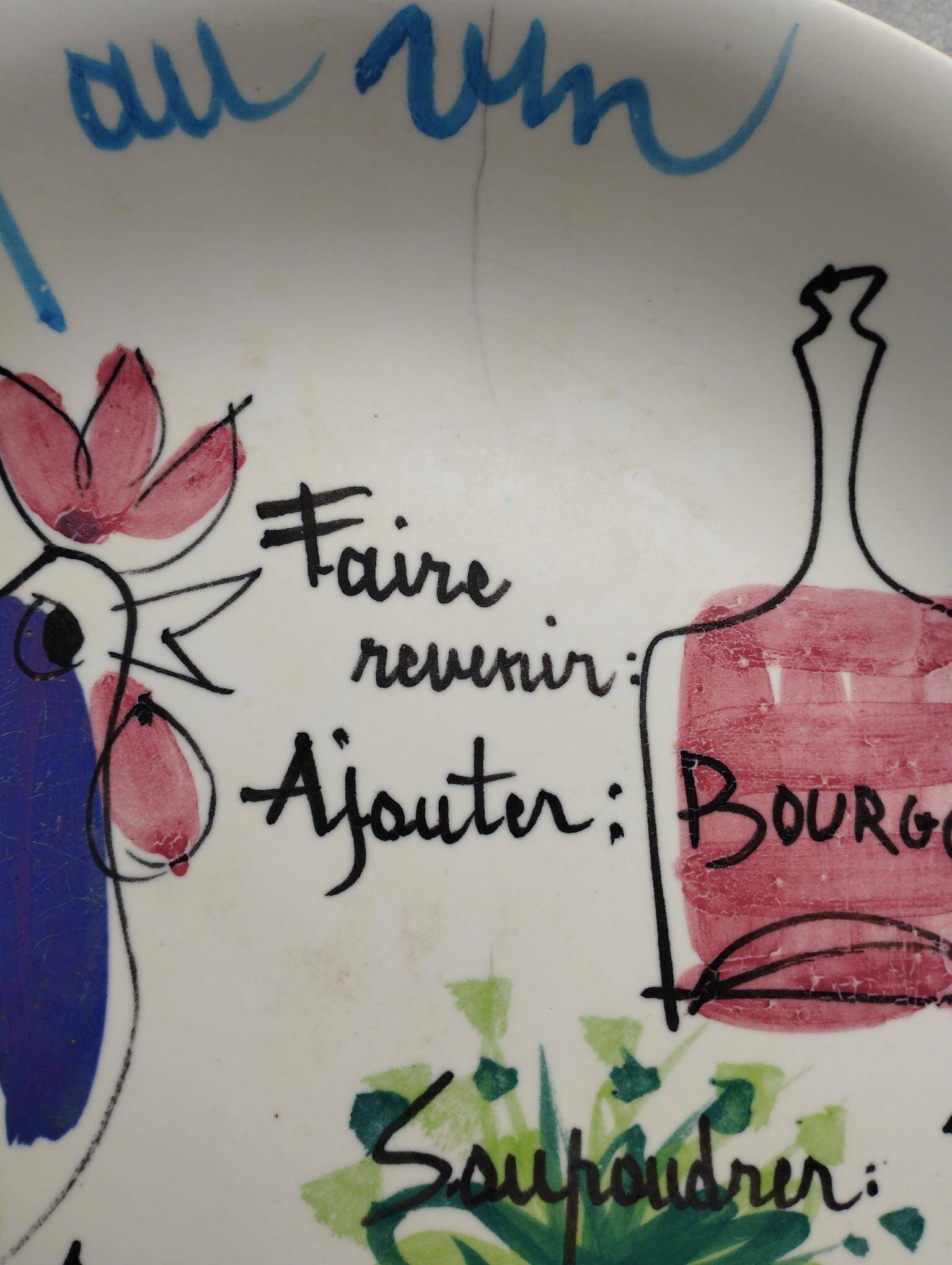 Antique plate by Lili Voltz 1950 - 1960