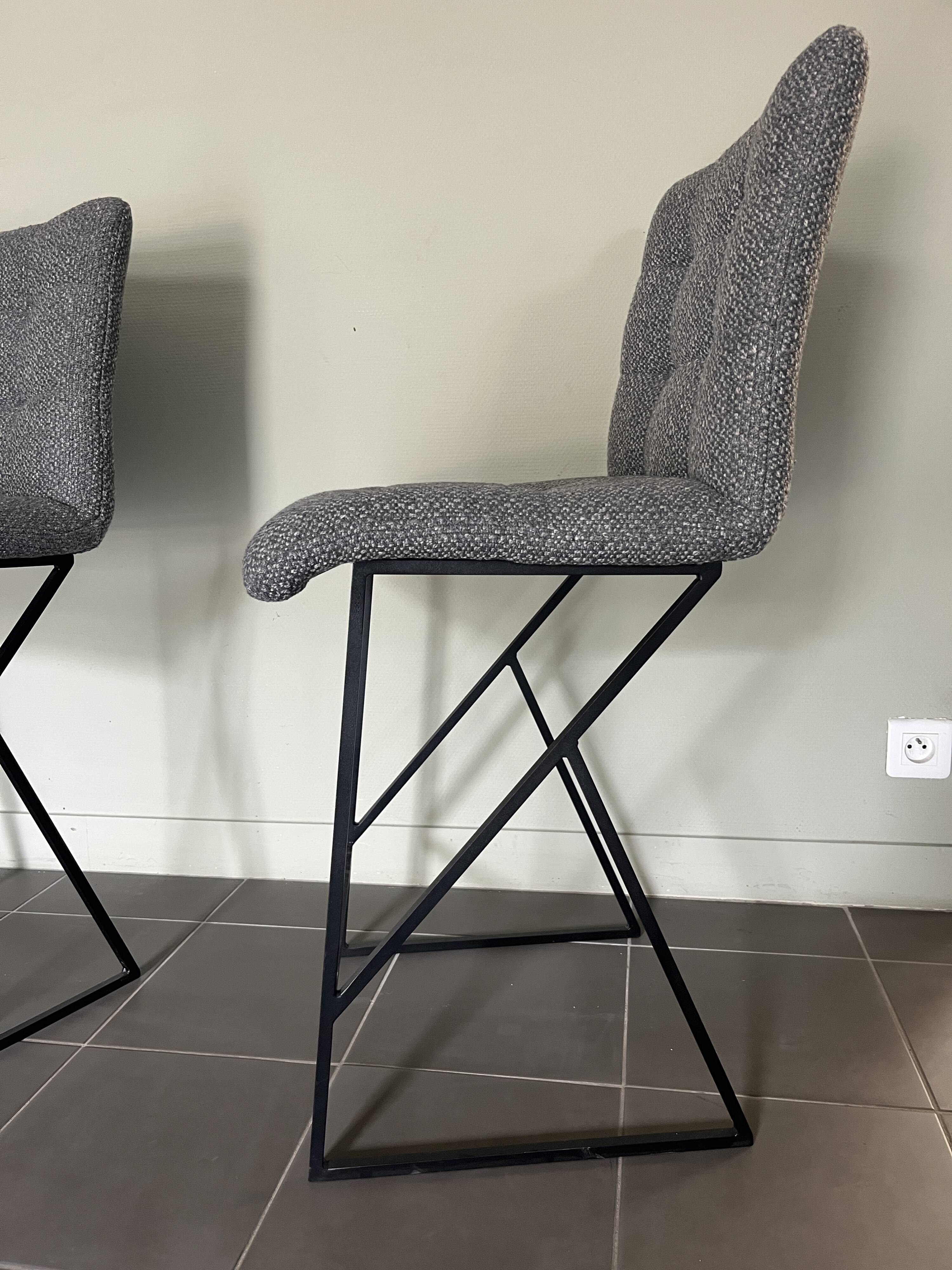 3 Tabourets hauts pour table ou comptoir hauteur 90 cm