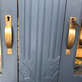 Art Deco window furniture gray blue