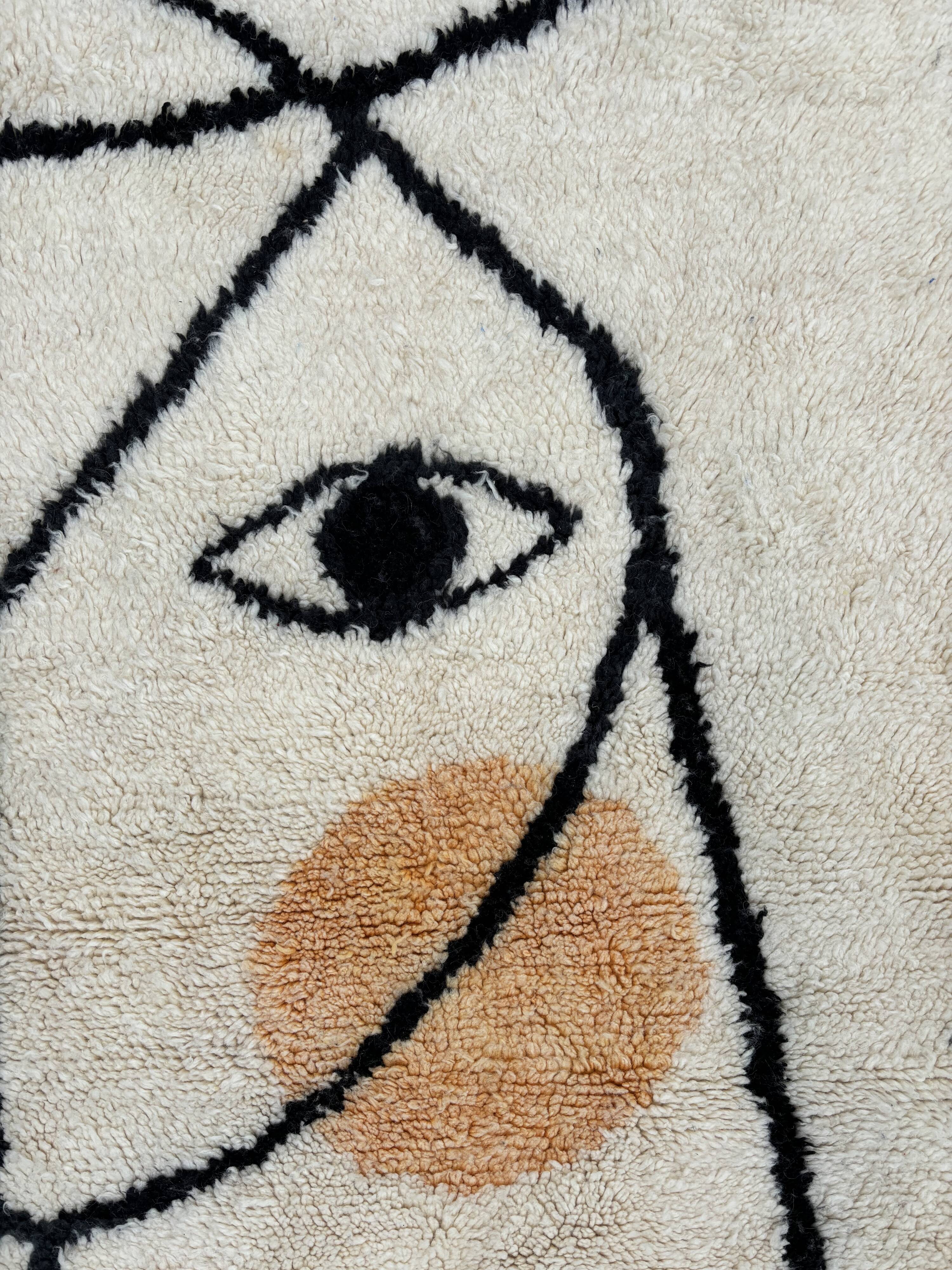 Large Beni ourain Berber carpet