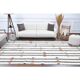 Vintage Turkish Oushak Handmade Wool Cotton White Kilim Area Rug 170x330