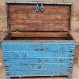 Antique Burmese teak dowry chest