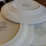 6 flat blue plates in iron earth CP