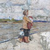 Tableau ancien 120 x 205 cm