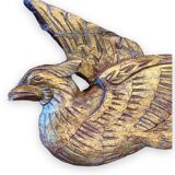 Pair of golden wood birds