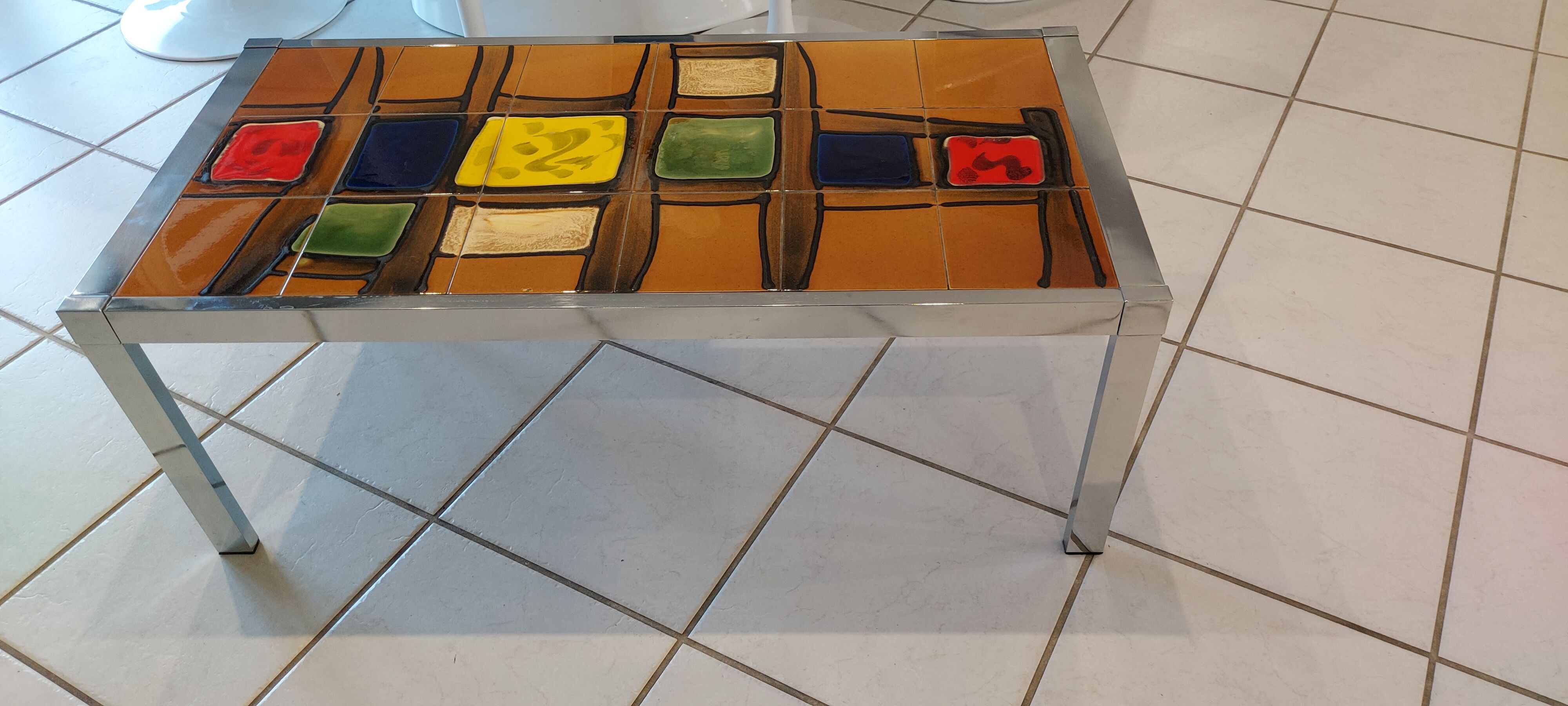 Vintage ceramic coffee table 1970s