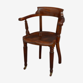 Victorian Mahogany Desk Chair with Cushion Office chair