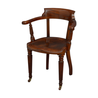 Victorian Mahogany Desk Chair with Cushion Office chair