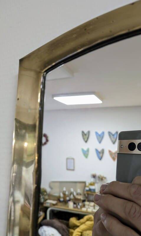 Brass mirror