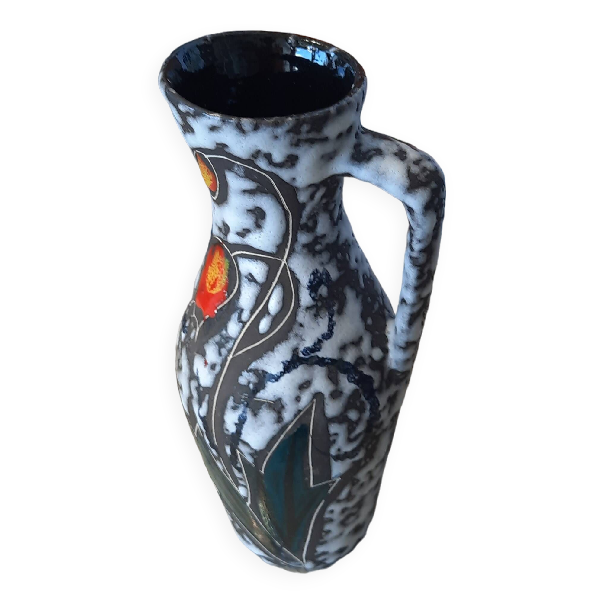 Fat lava ceramic vase Numbered Germany Vintage