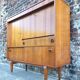 Vintage teak secretary, bar cabinet, sideboard, desk.