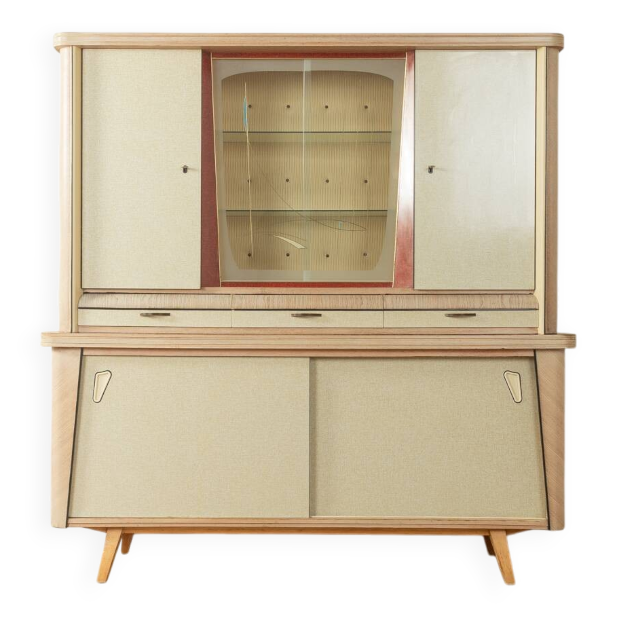 1950s kitchen cabinet, two-piece, Vintage