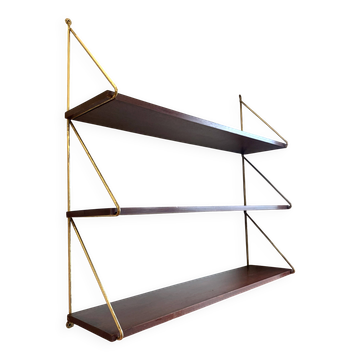 Étagères flottantes scandinave en palissandre, années 1960