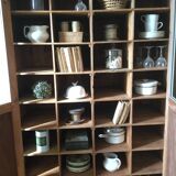 Antique Parisian wardrobe with interior compartments.