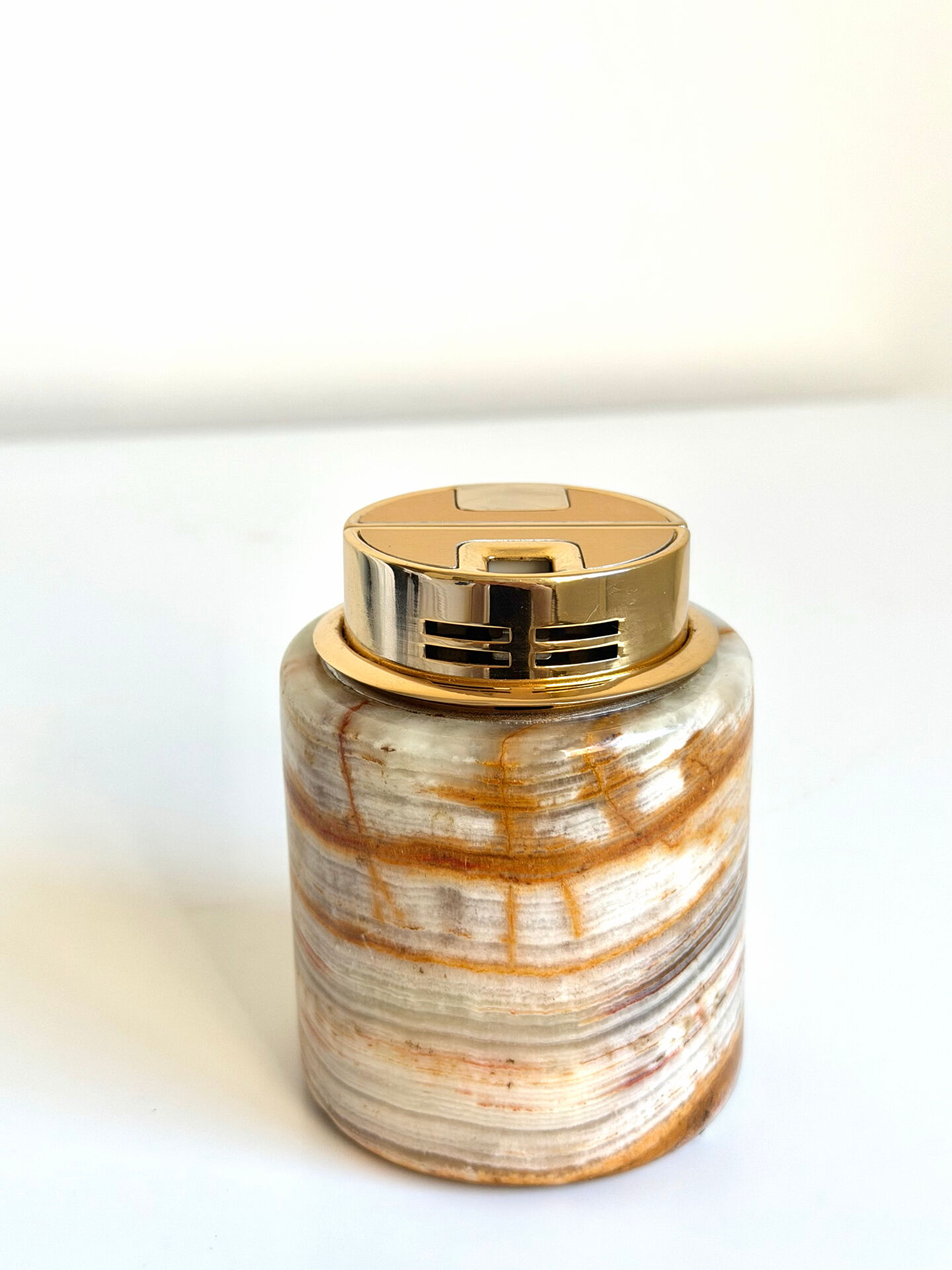 Vintage SAROME Japan Marble Onyx Table Lighter