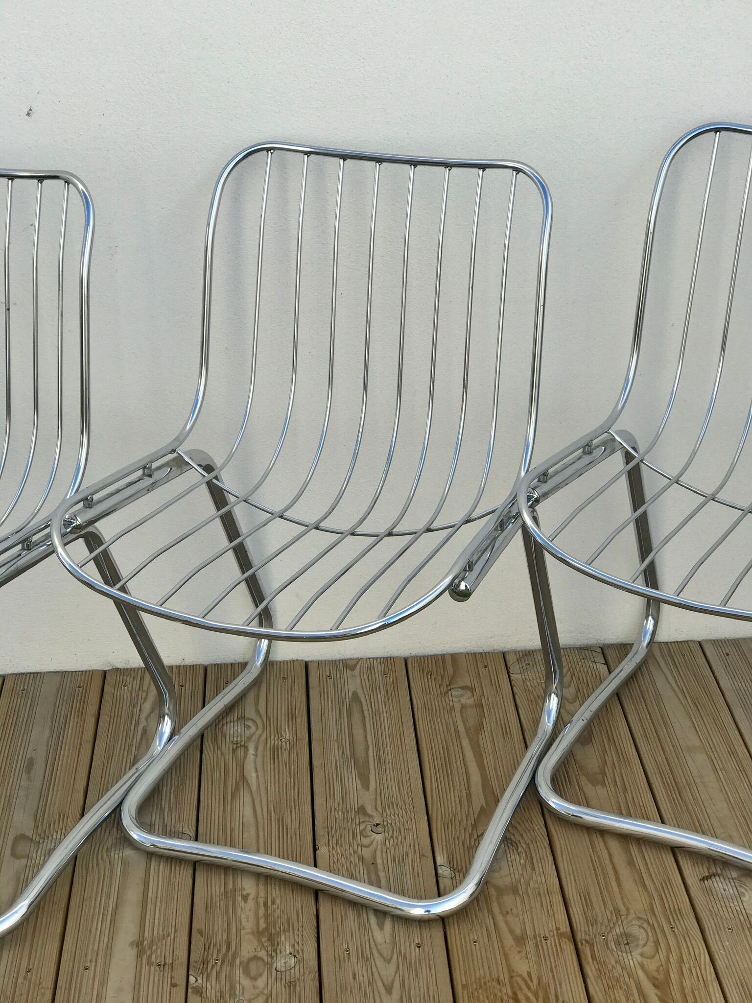 Chaises métal chromée Rinaldi