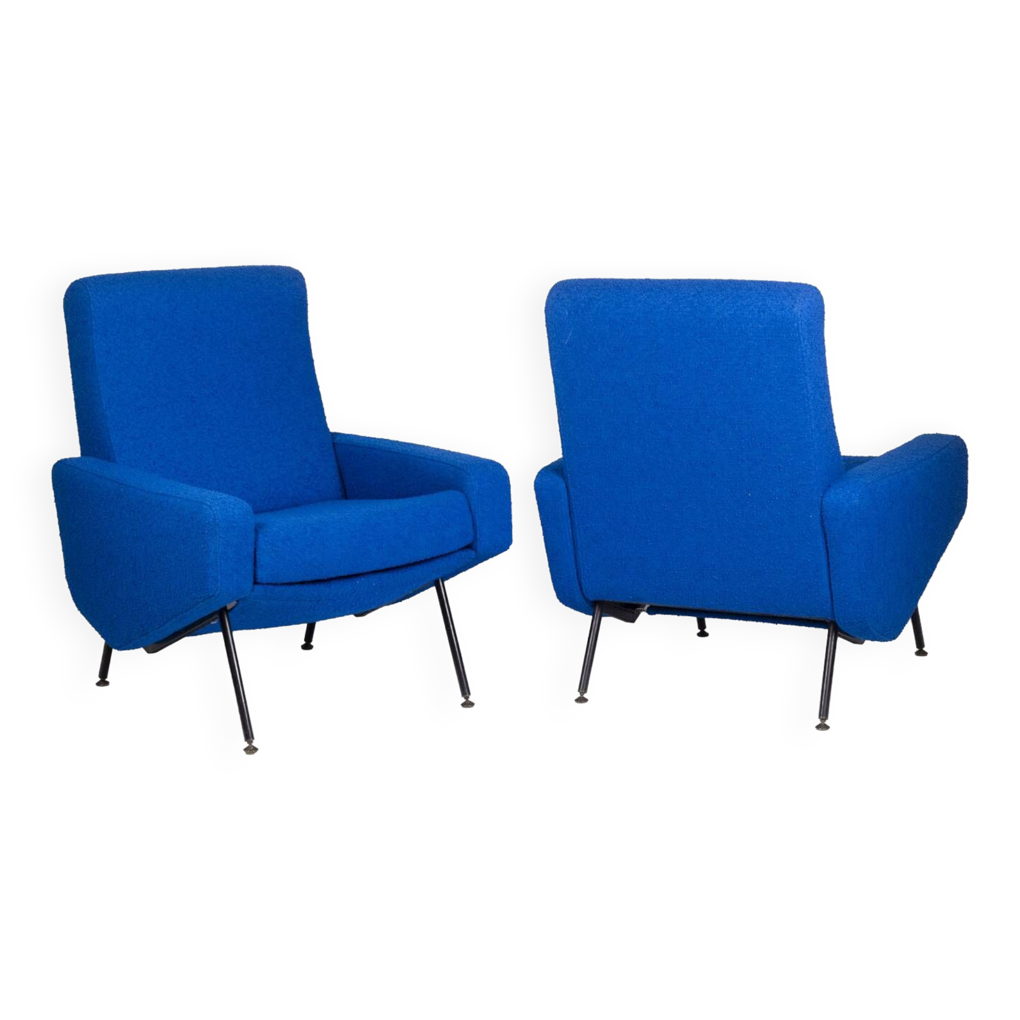 Paul Geoffroy for Airborne, Pair of “Troika” armchairs, 1950s