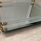Vintage tray in glass, brass and beveled mirror 70s