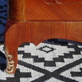 Glass library with rosewood marquetry in the Louis XV style.