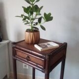 Vintage rattan side table