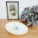 Plat ovale Digoin rose bleue