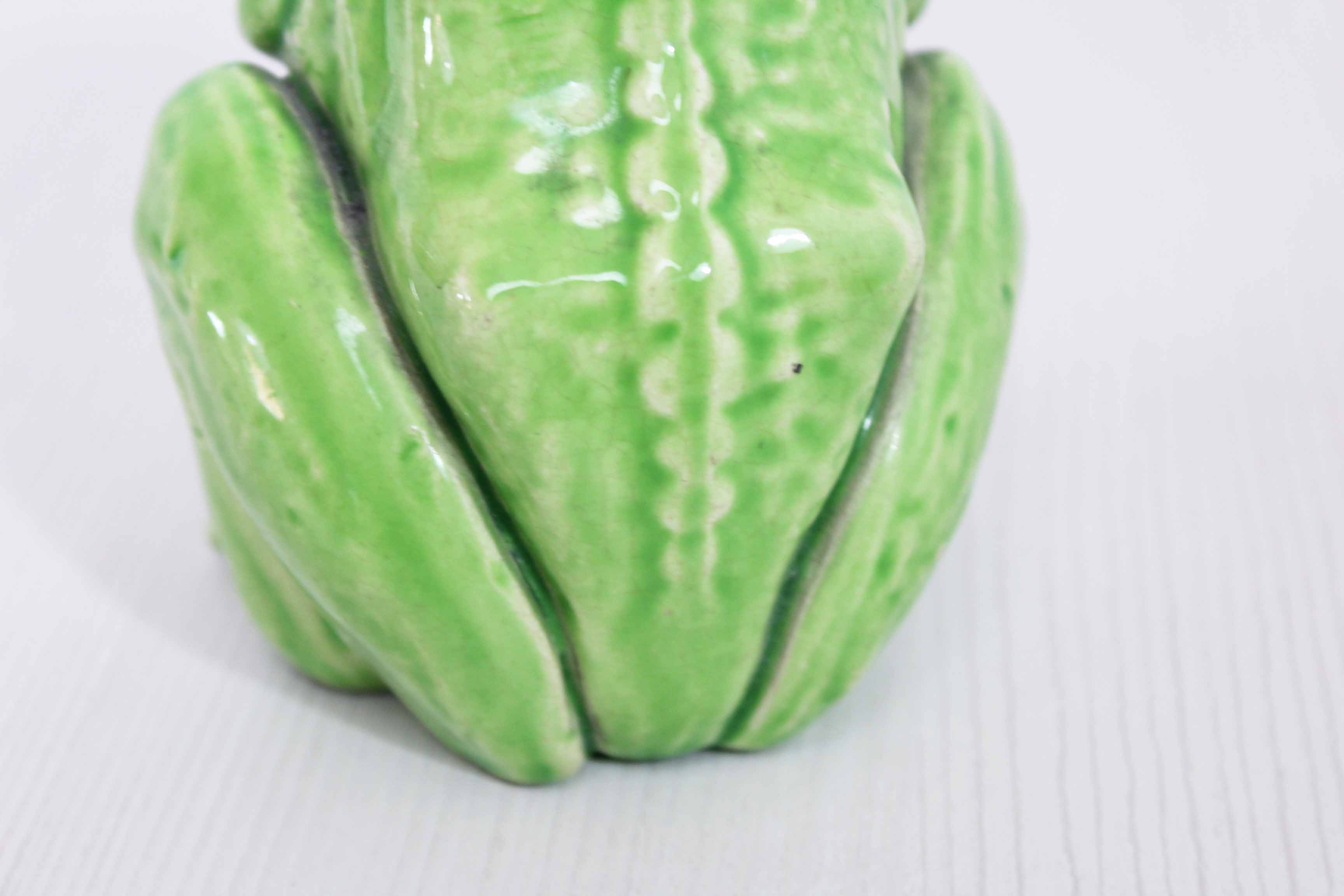 Vase "frog" in dabbling Sarreguemines