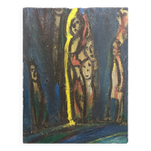 Michel Chapuis, acrylique sur toile expressionniste, 1987