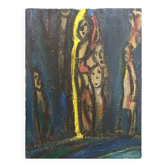 Michel Chapuis, acrylic on expressionist canvas, 1987