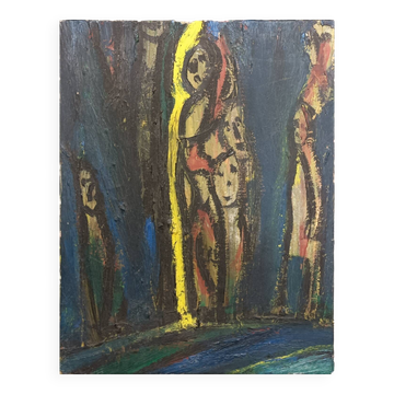 Michel Chapuis, acrylic on expressionist canvas, 1987