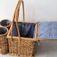 Vintage rattan picnic basket