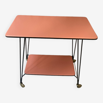 Terracotta casters side table 2 levels