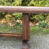Rustic bench in solid oak