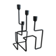 Modernist candle holder in black lacquered metal 1990