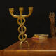 Brutalist bronze chandelier